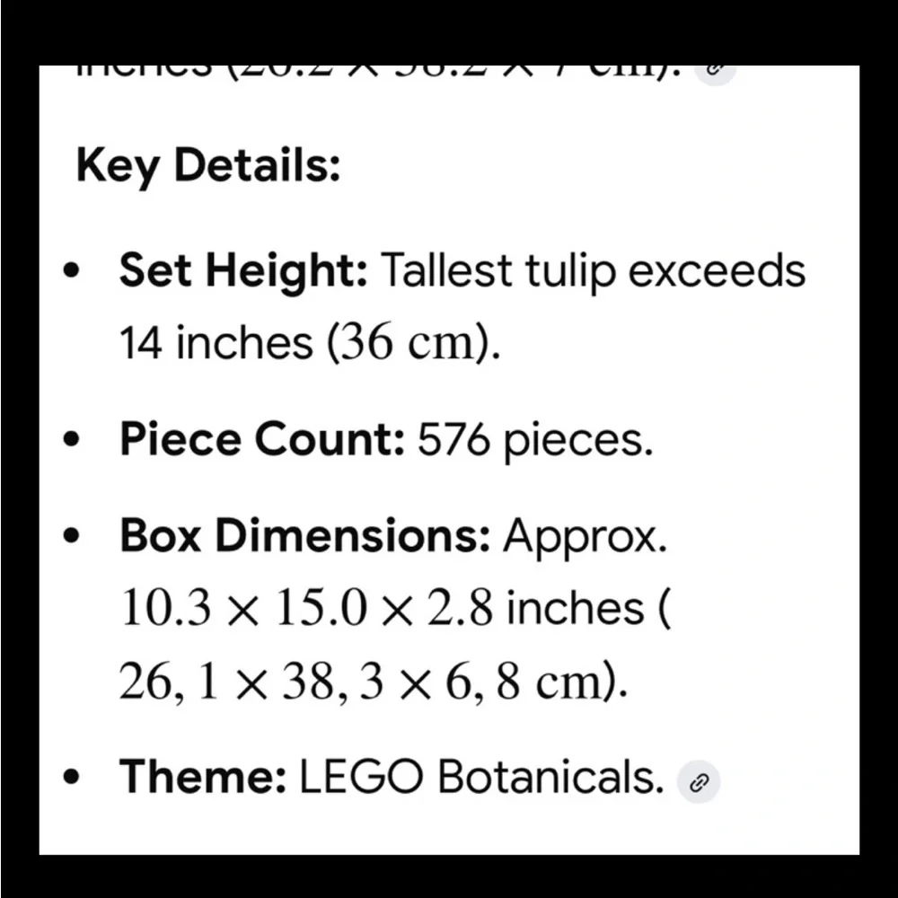 LEGO Botanicals Vibrant Tulip (11501) 576pcs 18+ NIB Sealed